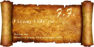 Ficzay Flóra névjegykártya